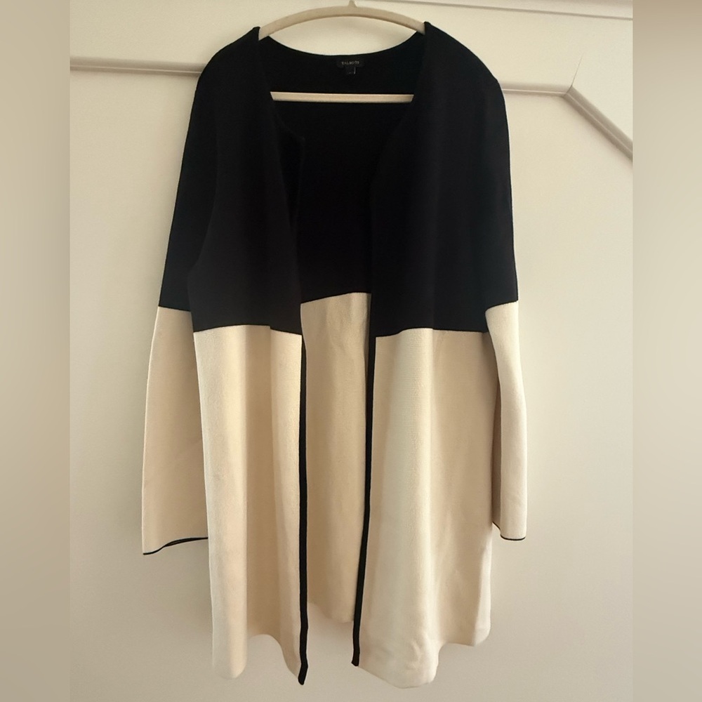 Talbots Colorblock Long Cardigan - Picture 2 of 6